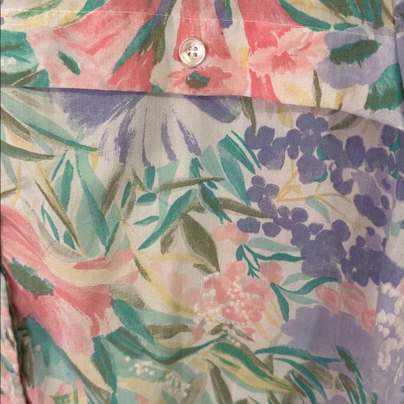 Vintage 90s Alfred Dunner Pastel Floral Men's Shirt Size 38 M or XL/XXL W - Picture 3 of 4
